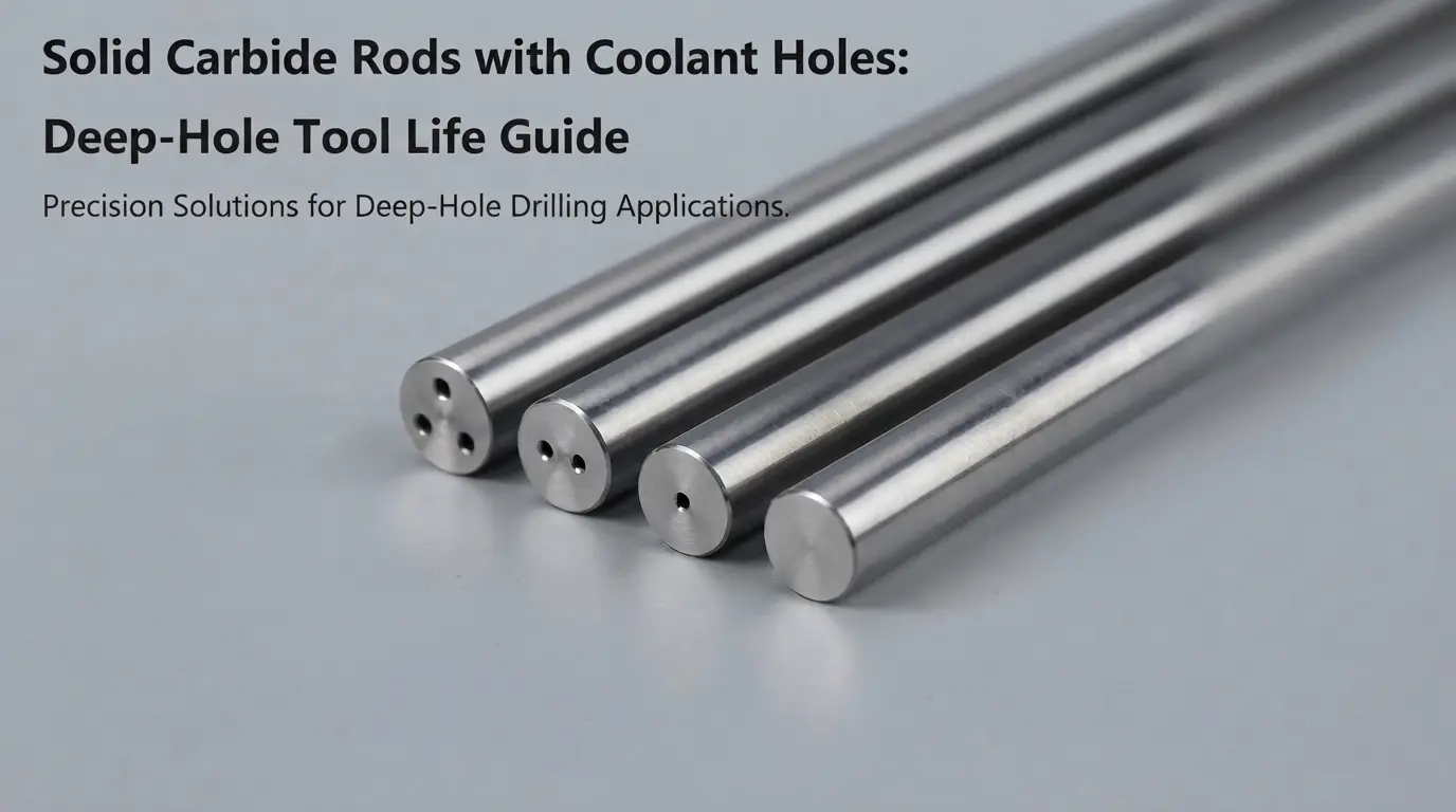 Solid Carbide Rods with Coolant Holes: Tool Life in Deep Drilling